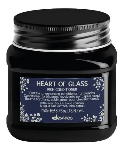 Heart Of Glass Rich Conditioner Azul Índigo Davines 250 Ml