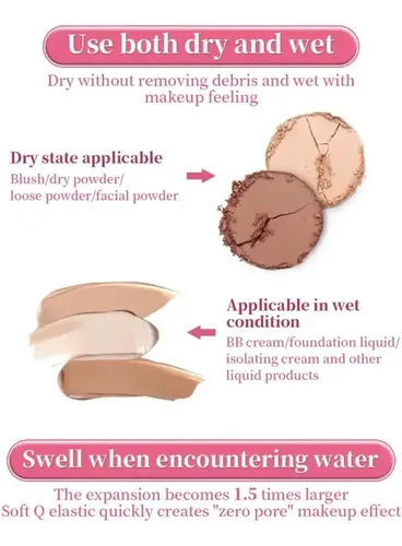 Esponja De Maquillaje En Polvo 12 Piezas Beauty Blender Con