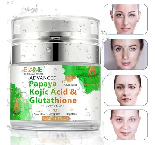 A. La Crema De Glutatión Con Ácido Kójico L Papaya Aclara