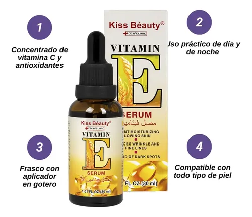 Sérum Facial Vitamina E Antioxidante 30ml Todo Tipo Piel