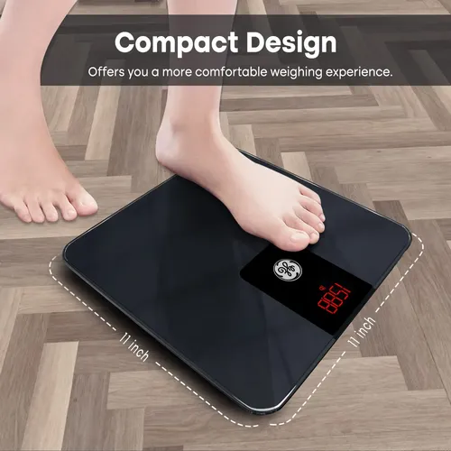 Báscula Ge Digital Fit Prime Bluetooth Negra De 400 Libras D