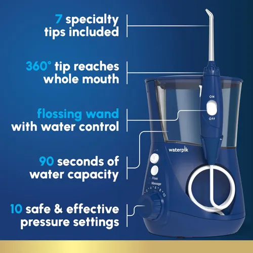 Hilo Dental Eléctrico Waterpik Aquarius Wp-663, Azul Azul