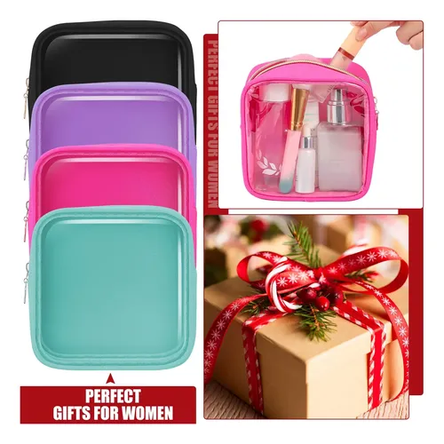 Bolsa De Maquillaje Hushee De Nailon Transparente Para Mujer