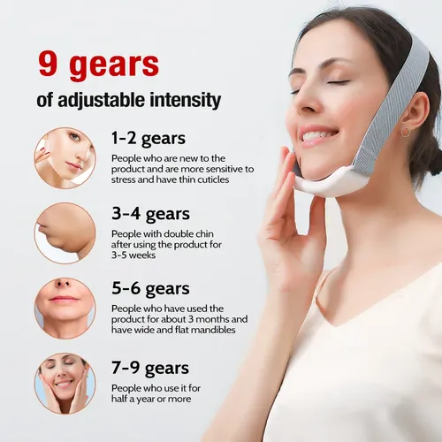 Reductor De Masaje Facial Emv-face Belt, Doble Mentón