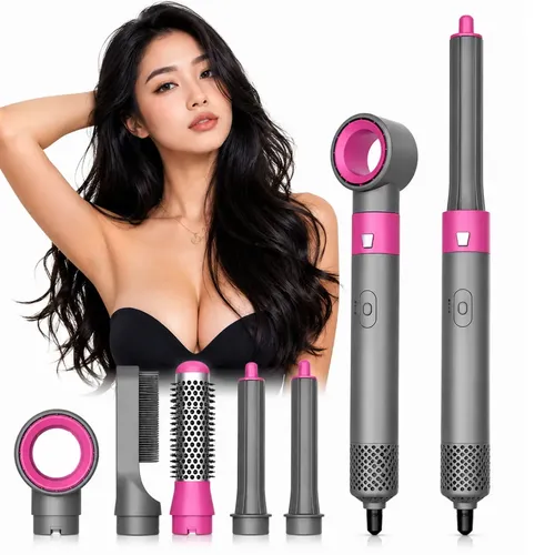 Cepillo Secador Modelador 5 en 1 para Pelo con Rulos, Ondas y Volumen de Enarium