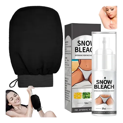 Spray Blanqueador Corporal Zonas Intimas + Guante Exfoliante Sin Fragancia