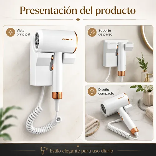 Secador De Baño Eléctrico De Pared Diseño Compacto Y Elegant