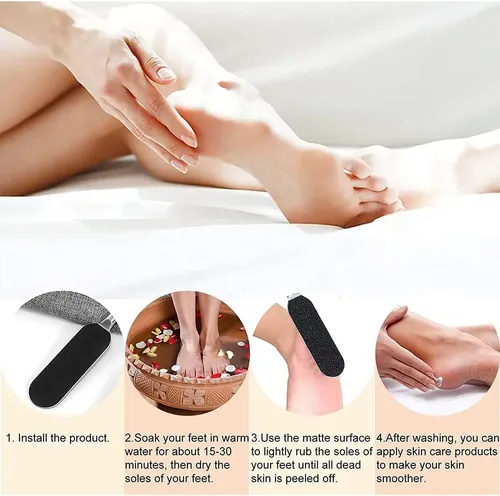Lima De Pie Acero Inoxidable Reutilizable Pedicura /s