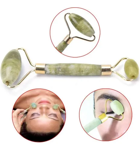 Guasha Facial Con Rodillo De Jade Natural Conjunto De