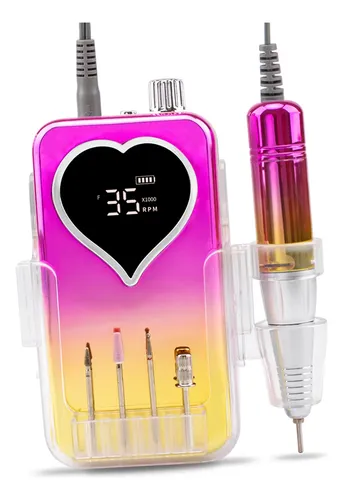 Taladro De Uñas Eléctrico 0-35000 Rpm Recargable Con Cable