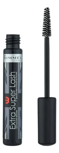 Máscara Rimmel Extra Super Lash Negra Sin Grumos Negro