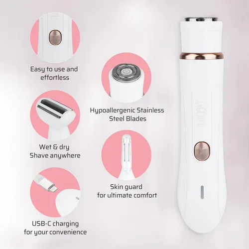Afeitadora Eléctrica Sin Dolor 4 En 1 Goun Para Depilación F