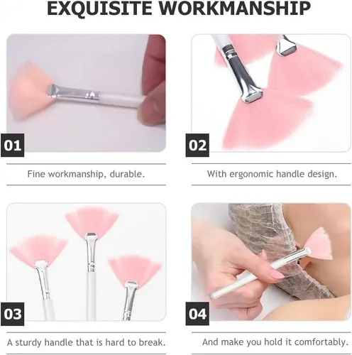 Juego De 6 Brochas De Maquillaje Facial Tipo Abanico Con