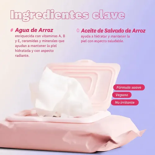 The Face Shop Rice Water Bright – Toallitas Desmaquillantes Coreanas con Agua de Arroz | Limpieza Rápida Multiusos | K-Beauty para Remover Maquillaje, Rímel y Grasa de Rostro y Ojos Sensibles