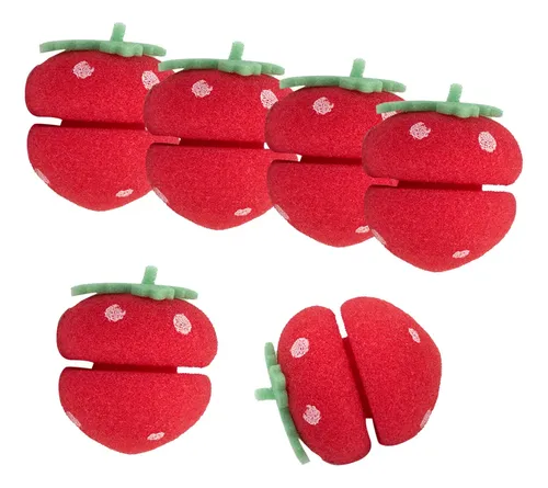 6pcs Bolas De Espuma Suave Esponja Rizador De Pelo Rodillos