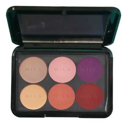 Paleta de Sombras Mila Marzi HD 6 Tonos Mate Charlotte Larga Duración