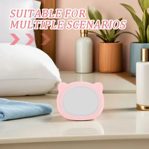 Mini Espejo Led Compacto Con Bolsillo Portátil Para Luz De M