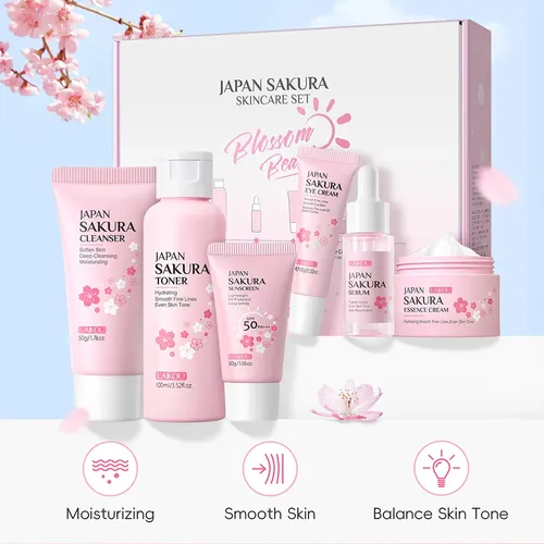 Set 6 Productos Cuidado Facial Japan Sakura Gift