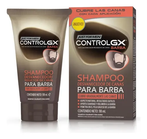 Tintura en Shampoo Just For Men Control GX Para Barba 118ml