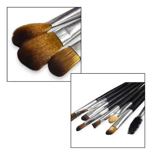 Set Brochas Pinceles 12 Piezas Maquillaje Make Up