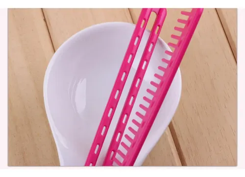 Peineta Roja En Forma De V Para Desenredar Y Peinar El Cabel Rosa E Preto