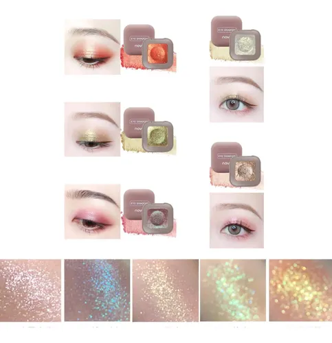X3 Sombra De Ojos Individual Compacta Profesional Brillante