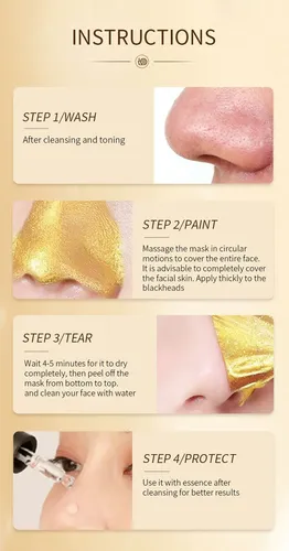 Mascarilla Exfoliante Gold Leaf De 24 Quilates Para El Cuida