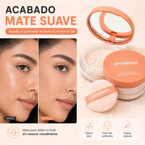Polvo Compacto Shaqinuo Para Rostro Y Ojos