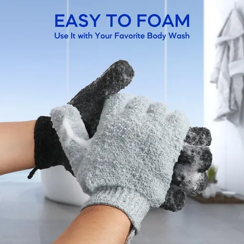 Guantes Exfoliantes Grandes Para Ducha Spa Y Masaje 8 Piezas