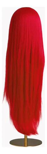 Peluca Lace Front Adiolacba Premium Símil Natural 70 Cm Tamaño De La Base Regulable Tono Rojo Fuego