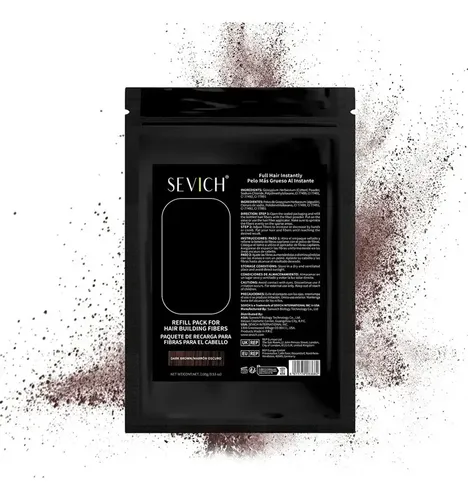 Recarga 25g Fibras Capilares Sevich Pelo En Polvo Color Dark Brown Castaño Oscuro