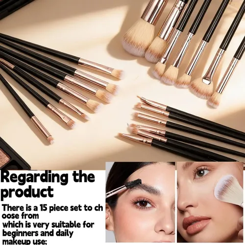 Set De 40 Brochas Y Esponjas De Maquillaje Negro