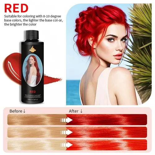 Sumifang Color Rojo Pasión Para Base De Cabello 8-10 Grados