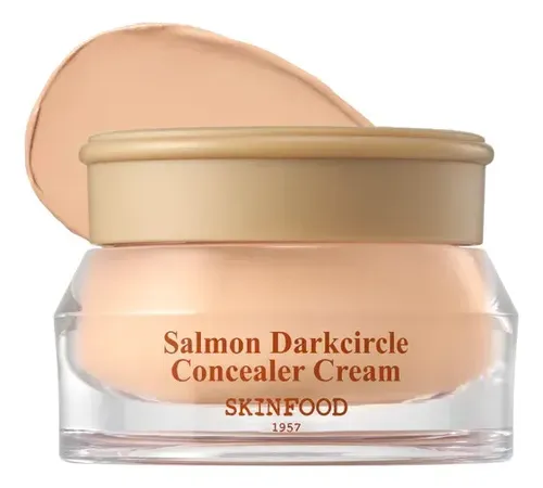 Corrector de ojeras Coreano Skinfood Salmon Dark Circle Concealer Cream 10gr Tono 02 Salmon Beige