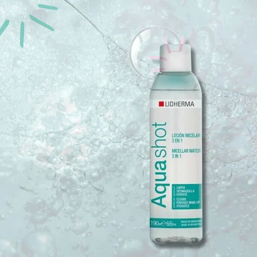Agua Micelar Lidherma Aquashot Demaquillante Limpieza Facial