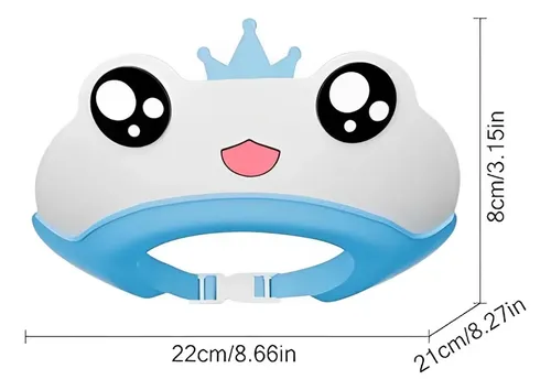 Gorro Vicera De Baño Ducha Bebés Niños Ranita Corona