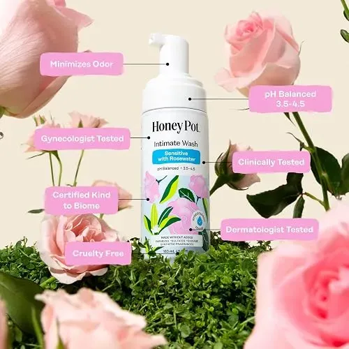 Jabón Íntimo The Honey Pot Company Sensitive W Rosewater