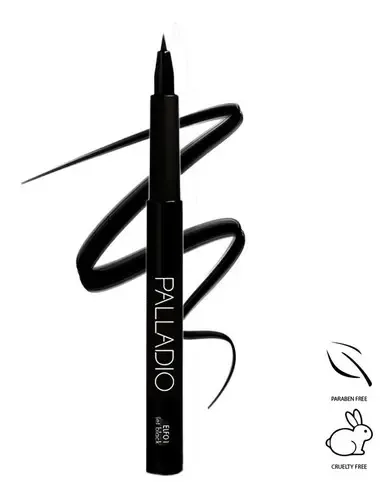 Delineador Fibra Palladio Waterproof Negro 1.1ml Precisión Alta