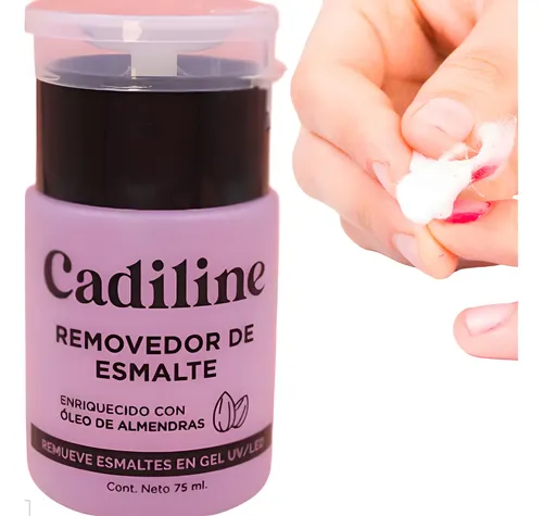 Removedor De Esmalte Uv Cadiline Con Dosificador 75ml Lfme