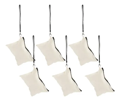 Neceser De Viaje Colgante De 6 Piezas, Tela En Blanco