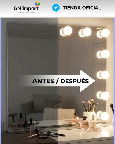 Luces Led Para Espejo Tocador Usb 10 Focos Regulables