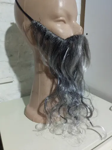 Peluca Y Barba Gris Canas 40 Cm La Parti Wigs