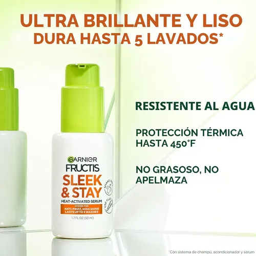 Suero Capilar Garnier Fructis Sleek And Stay Anti Frizz
