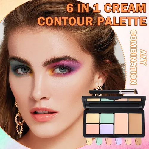 Paleta De Maquillaje De Contorno Corrector De 6