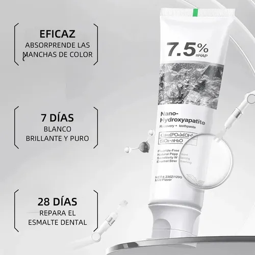 Pasta Dental Nano Hidroxiapatita Sin Flúor 3 Uds