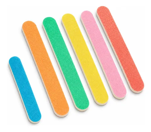 Set X 6 Limas Ultra Fina Para Manicuria Varios Colores