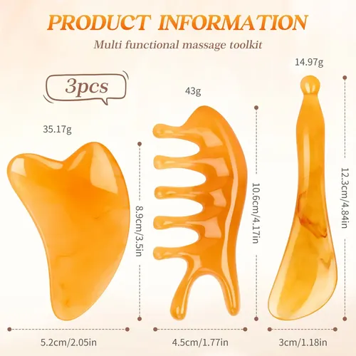 Tablero Facial Para Raspar La Piel, Masaje De Spa Con Resina 2pcs Set