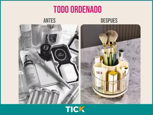 Organizador Maquillaje Porta Cosmético Y Brochas Makeup