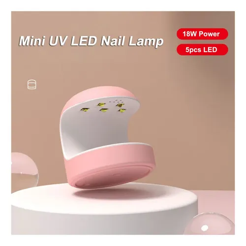 Mini Lámpara De Uñas Uv Led Gel Polish Secador De Uñas Zcpp Rosa
