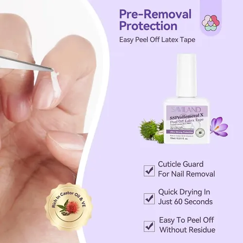 Kit Removedor De Esmalte En Gel 3 En 1 Saviland 8 Pcs